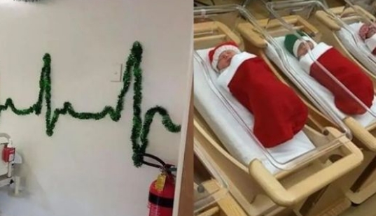 13 lustige Weihnachtsdekos in Krankenhäusern